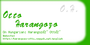 otto harangozo business card